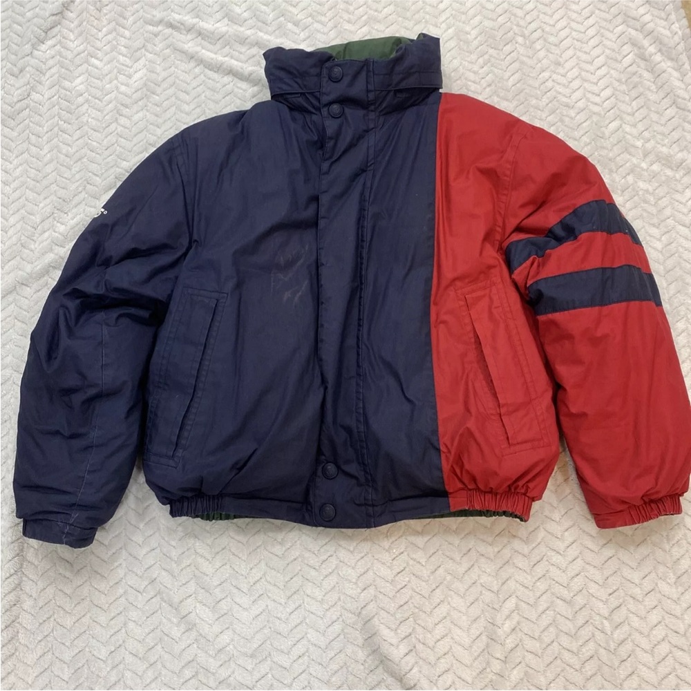 Vintage 90s Nautica Puffer Reversible Colorblock Down Jacket Men’s Size Large